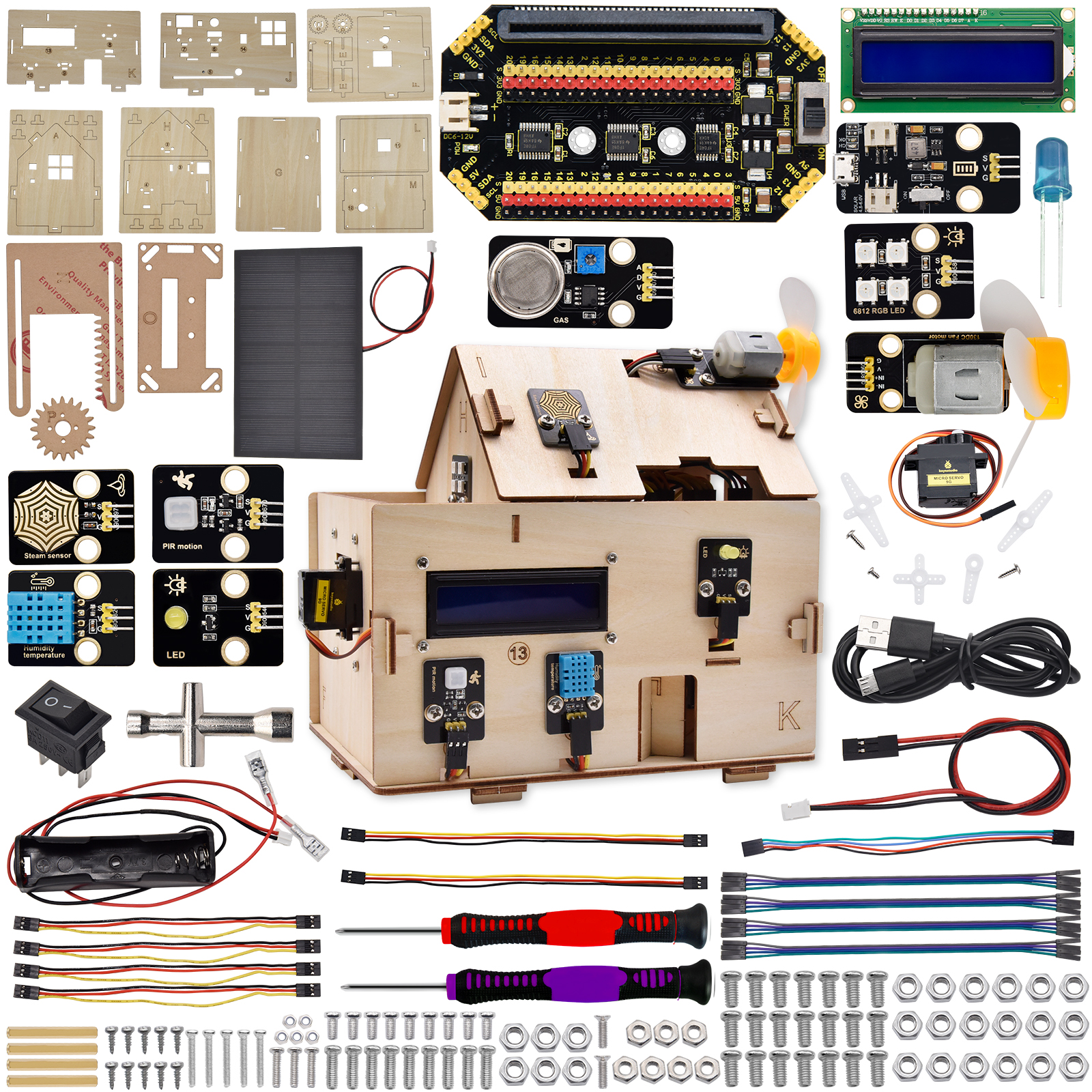 Home Automation Diy Kit - Keyestudio STEM Microbit V2 Smart Home