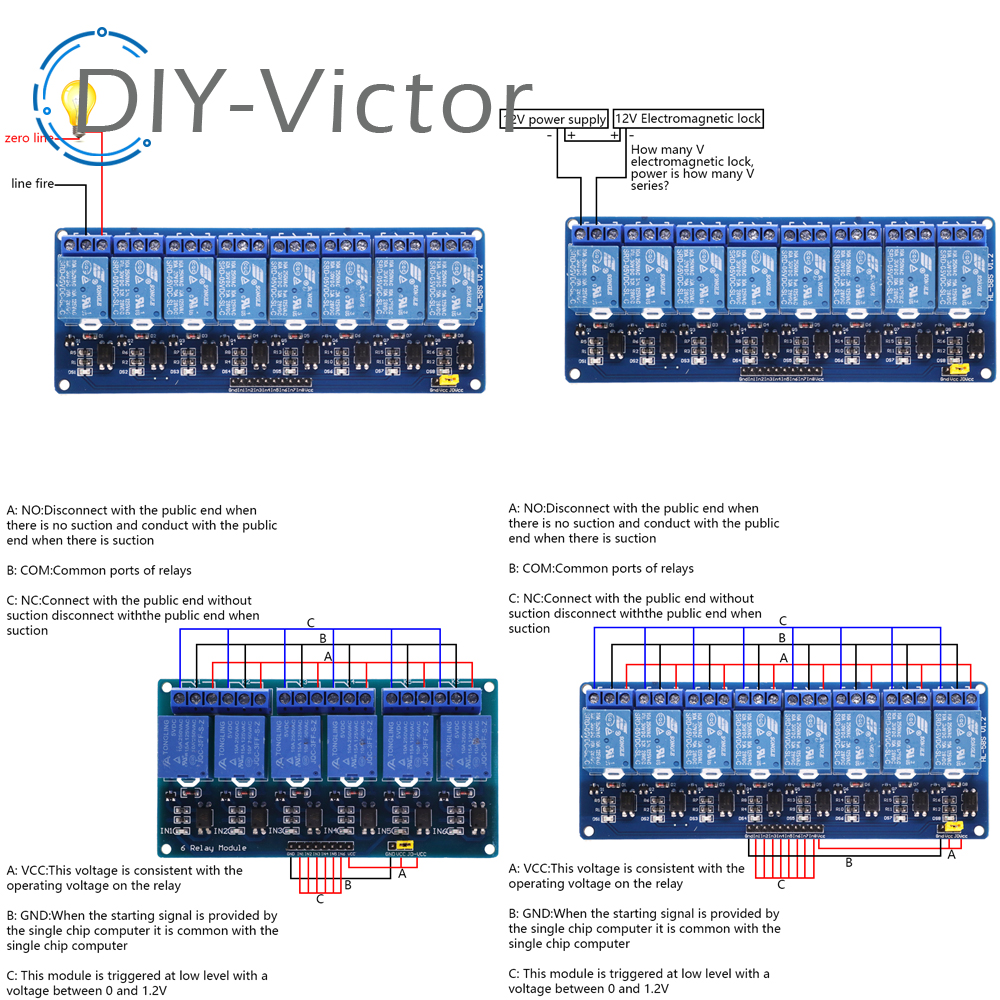 1 2 4 6 8 Channel DC 5V 12V Re - Relay 8 Channel Board のレビューと価格