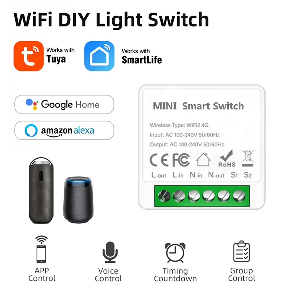 2 Way Control Tuya Mini 16A Wi - Home Automation Diy のレビューと価格