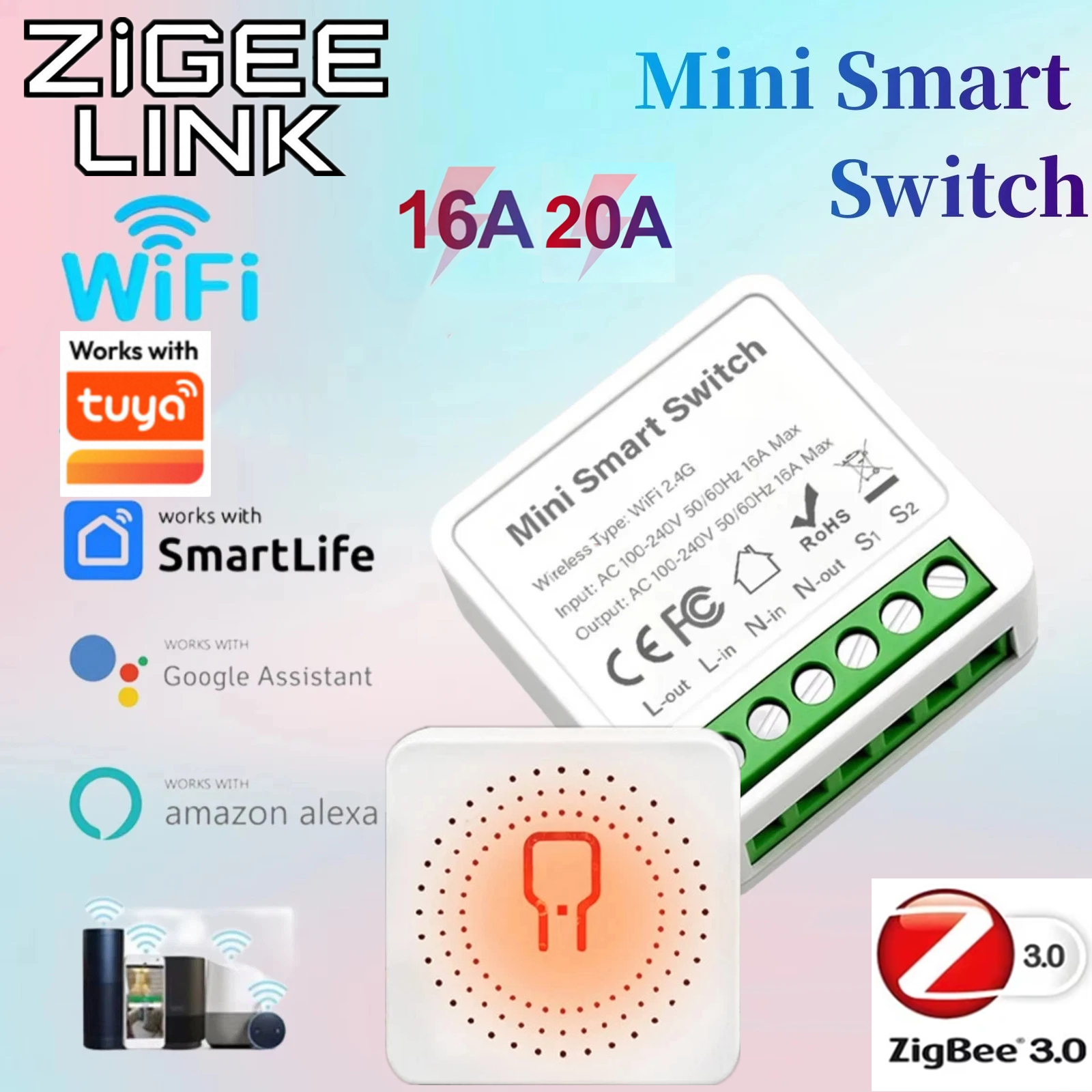 For Tuya Mini Smart WiFi Switc - Home Automation Diy のレビューと価格