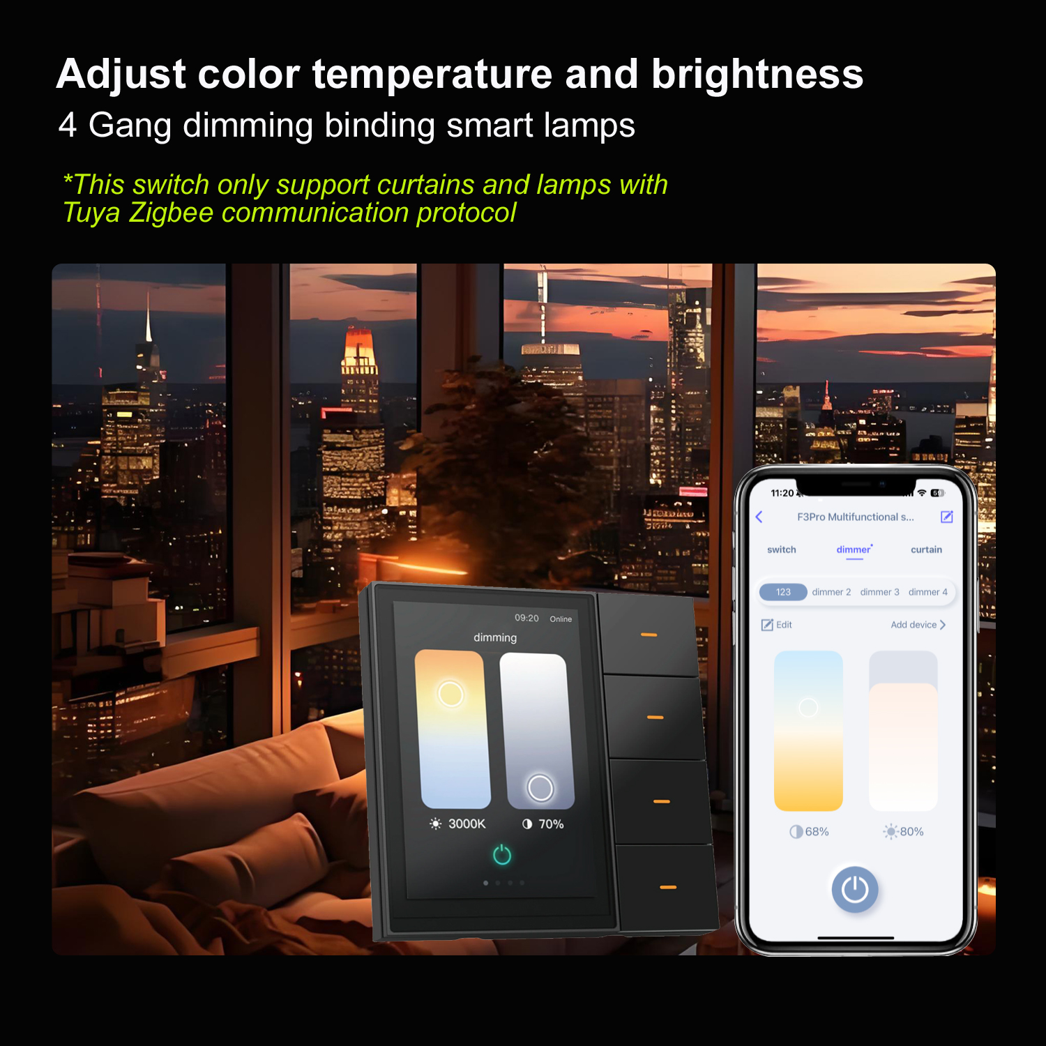 F3-pro Tuya Smart Panel ZigBee - Home Automation Technology のレビューと価格