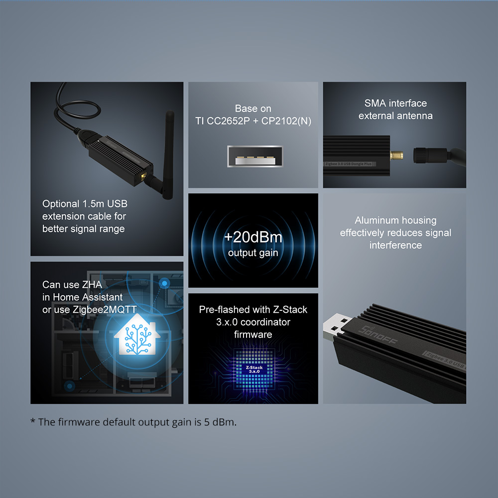 SONOFF ZBDongle-P Zigbee 3.0 U - Zigbee Coordinator Stick のレビューと価格