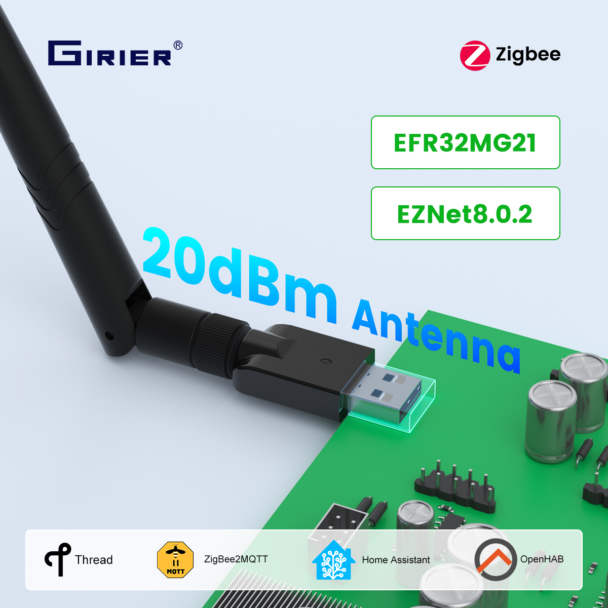 GIRIER ZigBee 3.0 Dongle USB G - Zigbee Coordinator Stick のレビューと価格