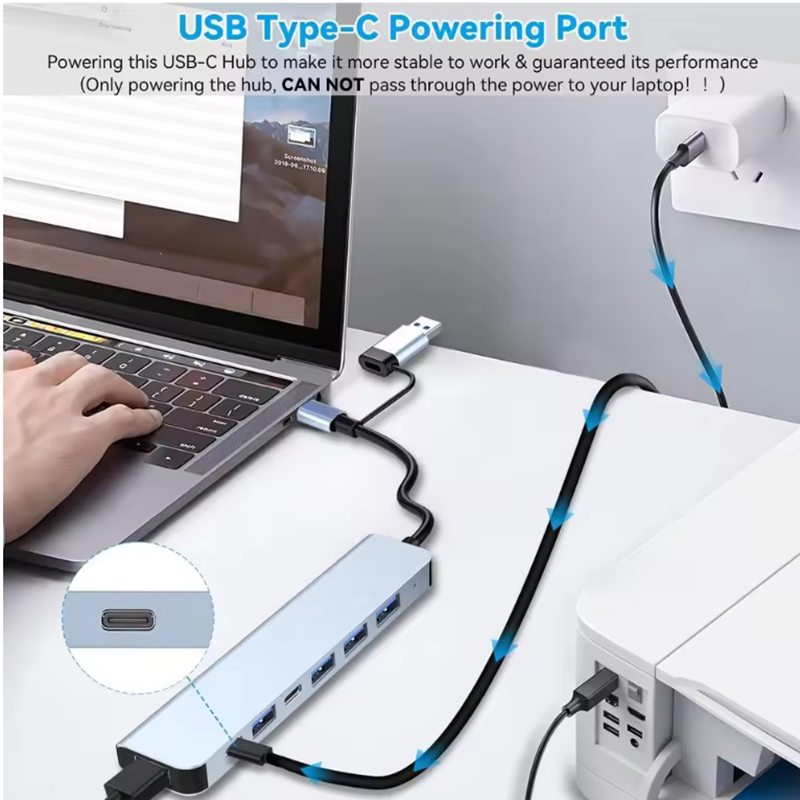 USB C Hub USB Splitter 8 in 1  - Home Assistant Sd のレビューと価格
