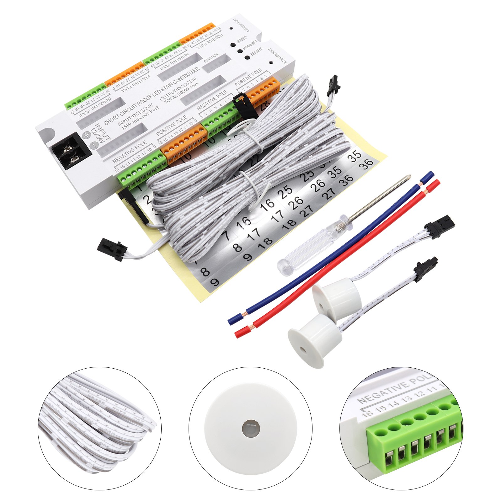 1-32 Steps Indoor Stair Light  - Motion Sensor Pir Wired のレビューと価格