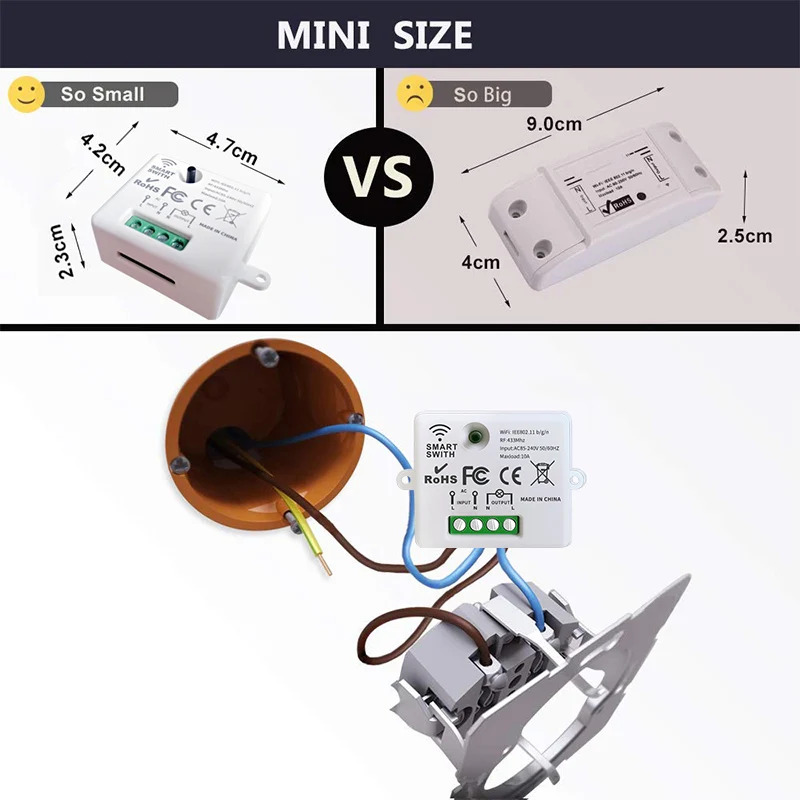 KEBIDU WIFI Mini Switch Tuya S - Home Automation Panel Diy のレビューと価格