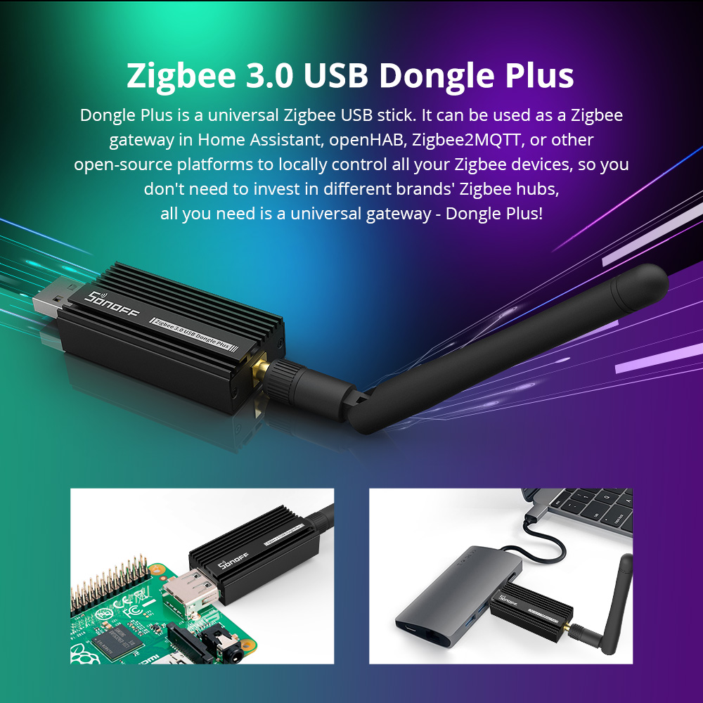 SONOFF Zigbee 3.0 USB Dongle P - Zigbee Coordinator Stick のレビューと価格