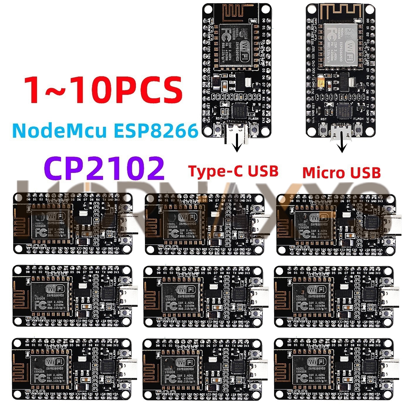 1-10PCS/Wireless Module CP2102 - Esp8266 Nodemcu Board のレビューと価格
