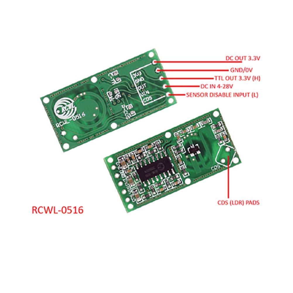 5PCS RCWL-0516 Motion Detectio - Esp8266 Nodemcu Board のレビューと価格