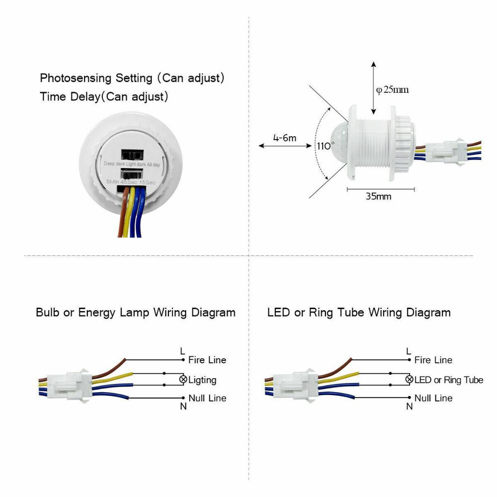 Time Delay PIR Infrared Body M - Motion Sensor Pir Wired のレビューと価格